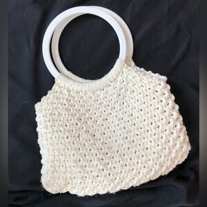Vtg BOHO Macrame Handbag